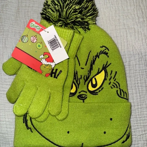 The Grinch kids Beanie and Gloves Set - Green - Picture 1 of 10